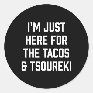Tacos And Tsoureki Funny Cinco De Mayo Orthodox Gr Classic Round Sticker