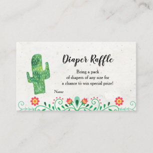 Tacos and Tutus Diaper Raffle Enclosure Card