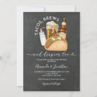 Tacos Brews and Diapers Baby Shower Chalkboard