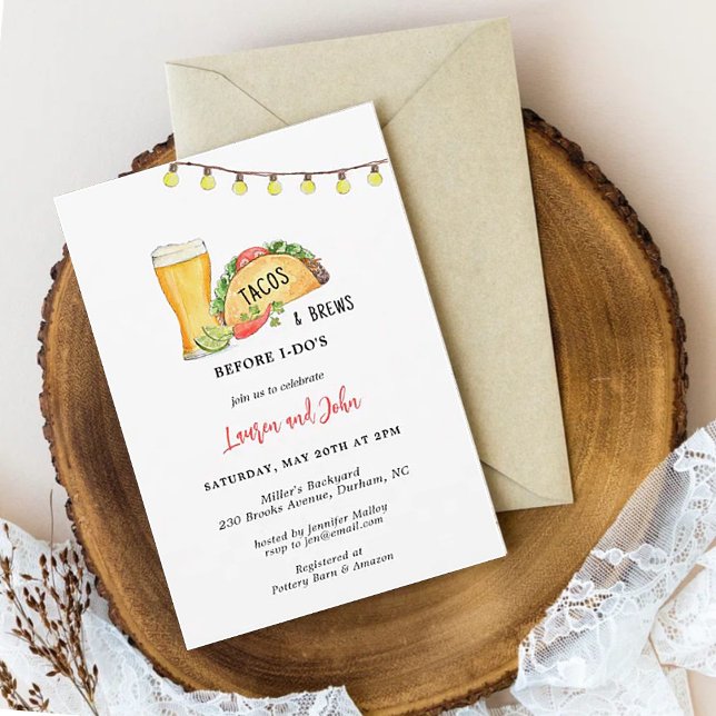 Tacos & Brews Before I Do Couple's shower  Invitation (Creator Uploaded)