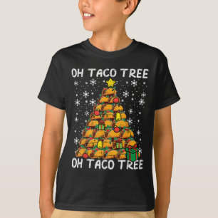 Tacos Christmas Tree Funny Xmas Foodie Mexican Men T-Shirt