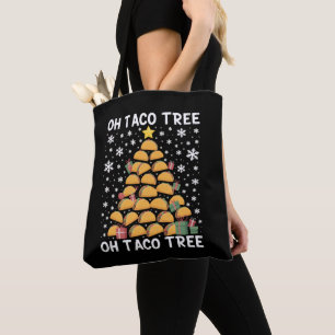 Tacos Christmas Tree Funny Xmas Foodie Mexican  Tote Bag