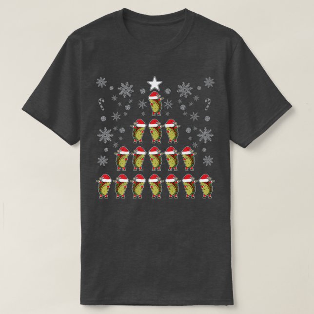 Tacos Dapping Christmas Tree Snowflakes and Candy  T-Shirt (Design Front)