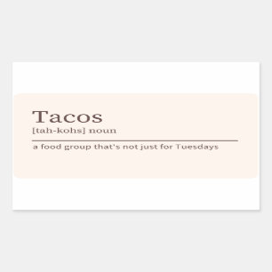 Tacos definition sticker