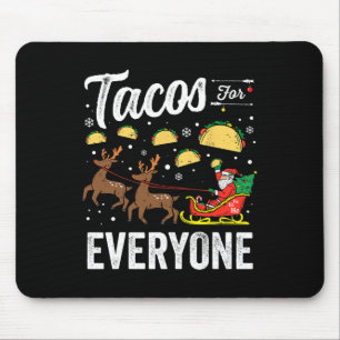 Tacos For Everyone Christmas Taco Funny Xmas Santa Mouse Mat