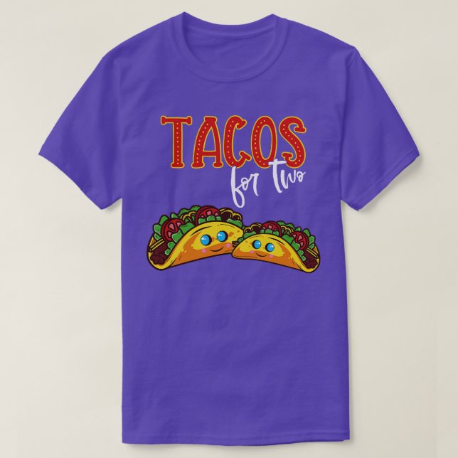 Tacos for two Tacos For Two Pregnancy Announcement T-Shirt (Design Front)
