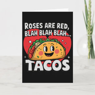 Tacos Funny Valentine Day Food Lover  Card