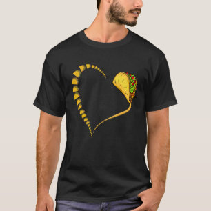 Tacos Heart Street Food Mexican Dish Cinco De Mayo T-Shirt
