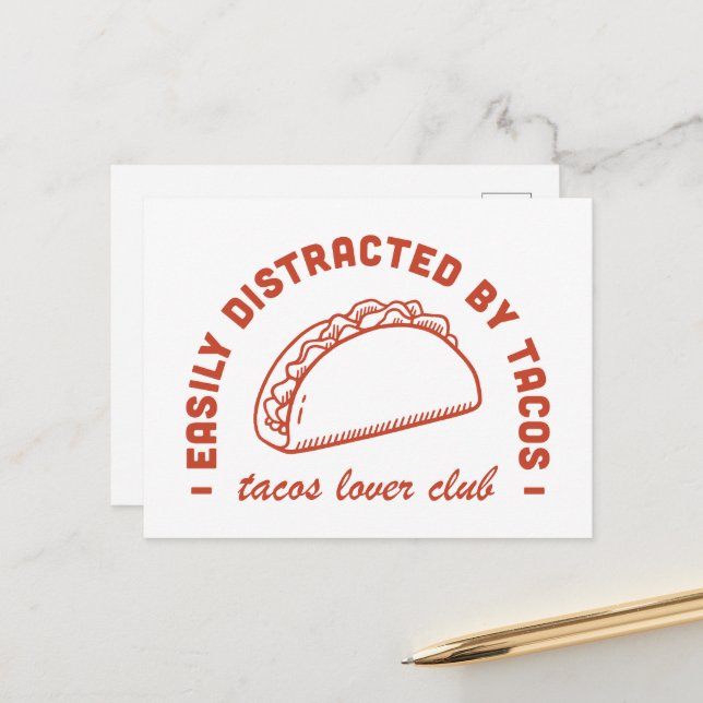 Tacos lovers club postcard (Front/Back In Situ)