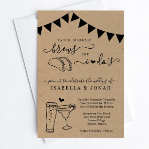 Tacos Margs Brews And I Dos Wedding Invitation