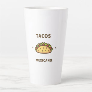tacos mexicano latte mug