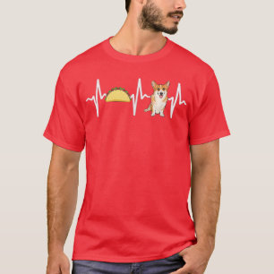 Tacos Pembroke Welsh Corgi Heartbeat Dog Lover T-Shirt
