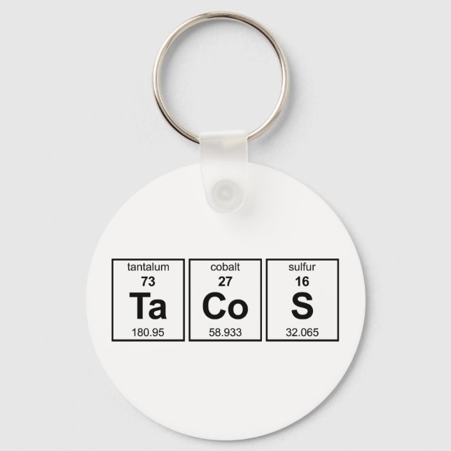 TaCoS Periodic Table Key Ring (Front)