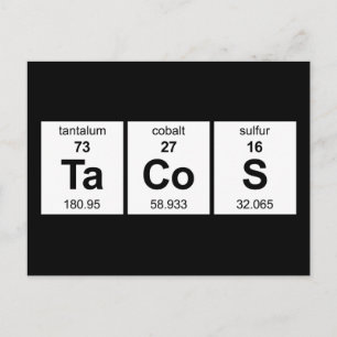 TaCoS Periodic Table Postcard