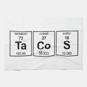 TaCoS Periodic Table Tea Towel