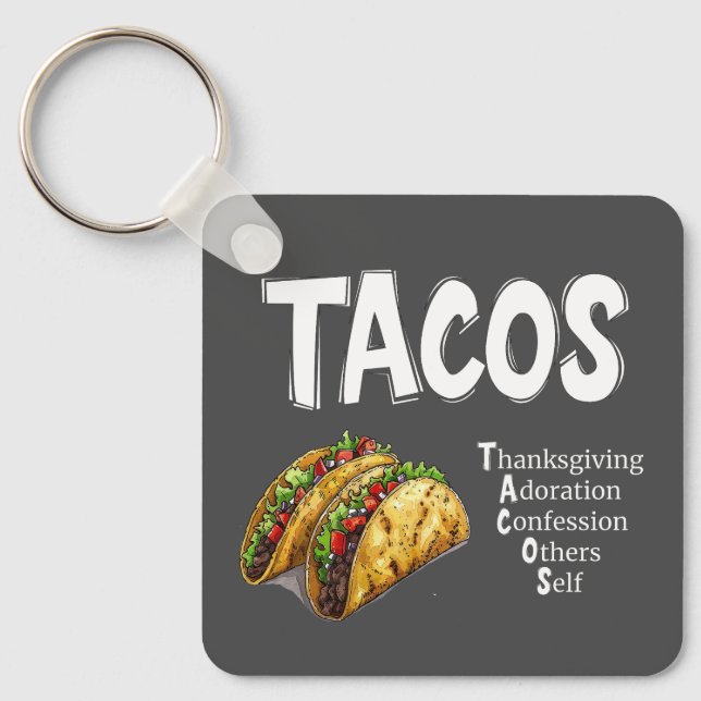 TACOS Prayer Keychain (Front)