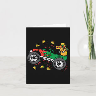 Tacos Riding Mexican Monster Truck Cinco De Mayo K Card