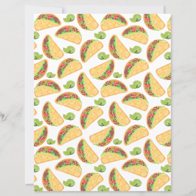 Tacos Scrapbook Paper (Front)