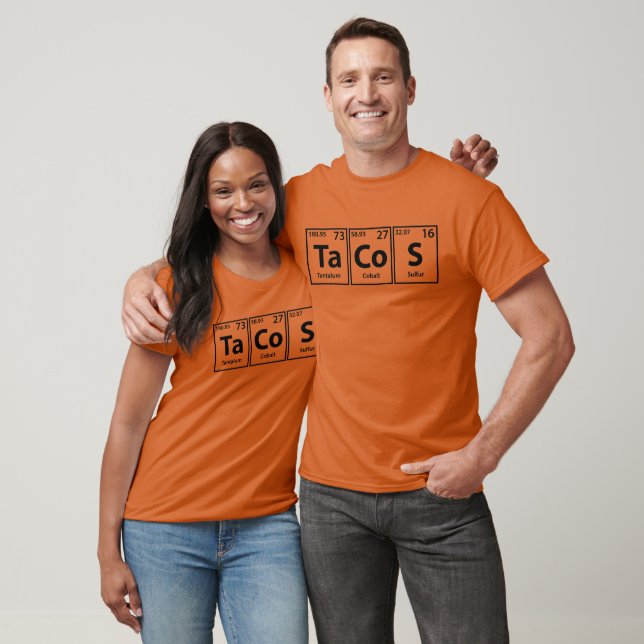Tacos (Ta-Co-S) Periodic Elements Spelling T-Shirt (Unisex)