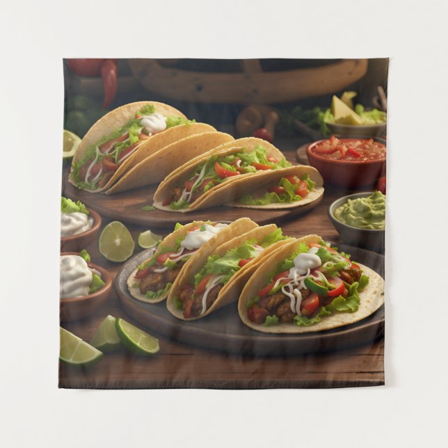 Tacos Tapestry (Front)