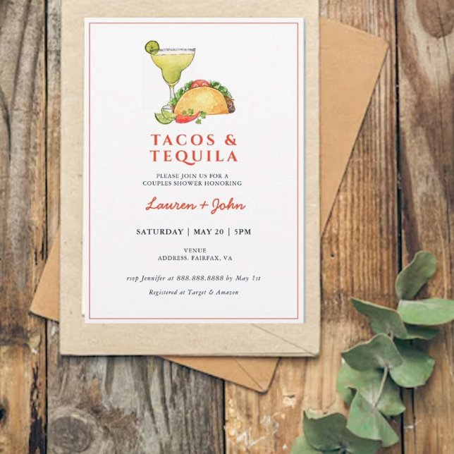 Taco's & Tequila couples shower  Invitation (Creator Uploaded)