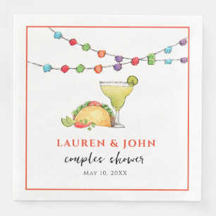 Tacos & Tequila Fiesta  Couples shower  Napkin