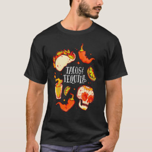 Tacos & Tequilas Mexican Party Quote Design T-Shirt
