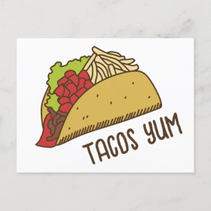 Tacos Yum Postcard