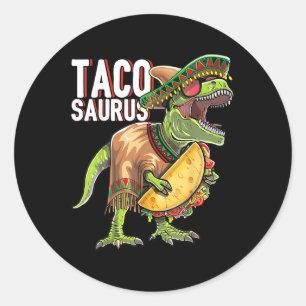 Tacosaurus Cinco De Mayo Dinosaur Taco Party Gift Classic Round Sticker