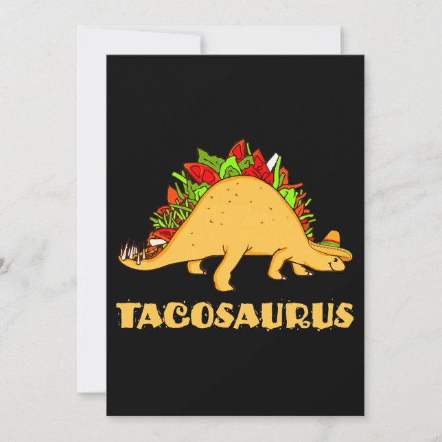 Tacosaurus Cinco de Mayo Funny Taco Dinosaur Invitation (Front)
