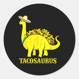 Tacosaurus Cinco De Mayo Shirt Funny Taco Dinosaur Classic Round Sticker