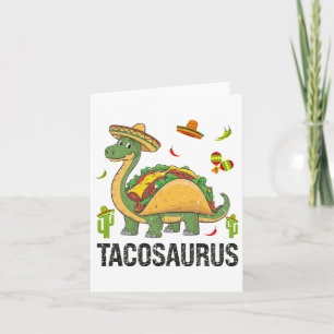 Tacosaurus Dinosaur Taco T Rex Funny Cinco De Mayo Card