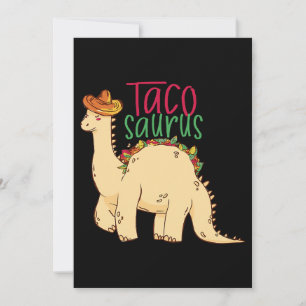 Tacosaurus Funny Cinco de Mayo Taco Dinosaur Lover Invitation