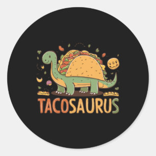Tacosaurus Taco Dinosaur Dino Funny Cinco De Mayo Classic Round Sticker