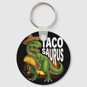 Tacosaurus taco dinosaur t rex funny cinco de mayo key ring