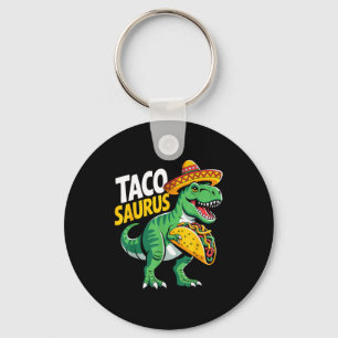 Tacosaurus taco dinosaur t rex funny cinco de mayo key ring