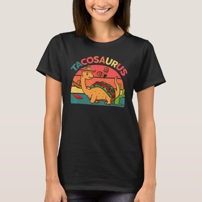 Tacosaurus  Toddler Kids  Taco Dinosaur T-Shirt (Front)