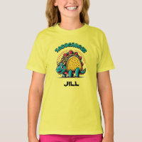 Tacosaurus Triceratops Funny Cartoon