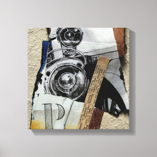 Tacot 1d Banger Collage with P Monogram Canvas Print (Front)
