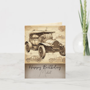 Tacot Faux Vintage illustration personalised BC Card