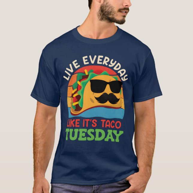 Tacouesday Meican foodaccos Meico friend T-Shirt (Front)