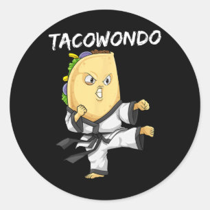 Tacowondo Taco Martial Arts Taekwondo Classic Round Sticker