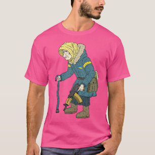 tactical babushka Ukrainian grandma T-Shirt