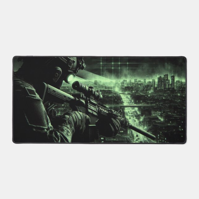 Tactical Black Ops Design Desk Mat (Front)