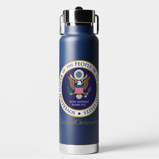 Tactical Civics™ insulated beverage bottle (Front)