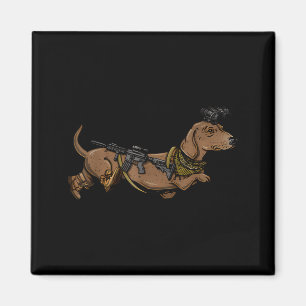 Tactical Dachshund Wiener Dogs Lovers Funny Dog Magnet