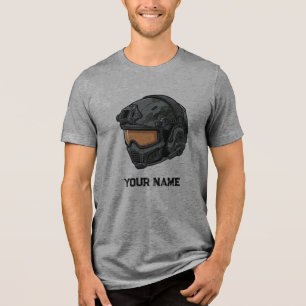 Tactical Gamer Helmet T-Shirt Tri-Blend Shirt