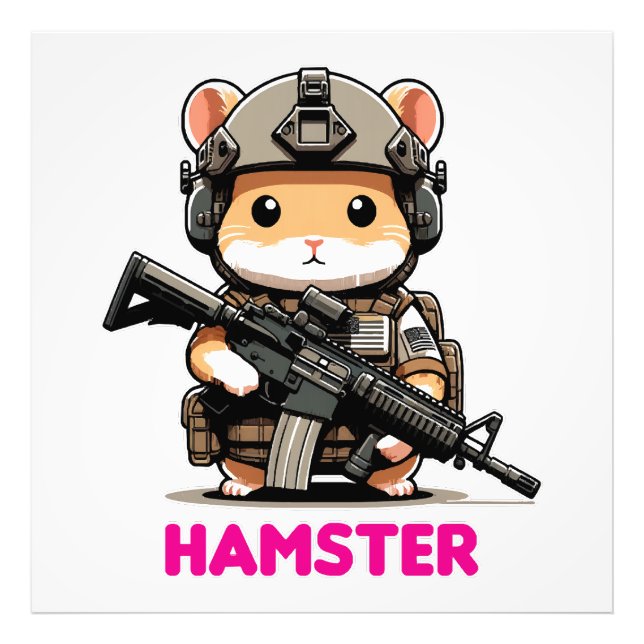 Tactical Hamster Photo Print (Front)
