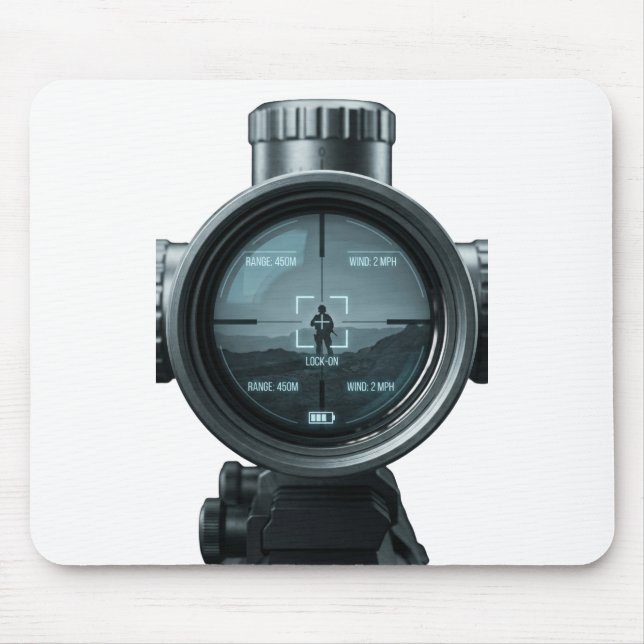 Tactical Sniper Scope FPS Gamer Graphic Mouse Mat (Front)
