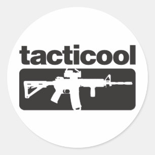 Tacticool - Black Classic Round Sticker